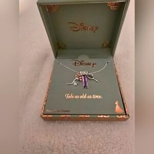Disney Princess Beauty and the Beast Charm Beautiful as a Rose Necklace